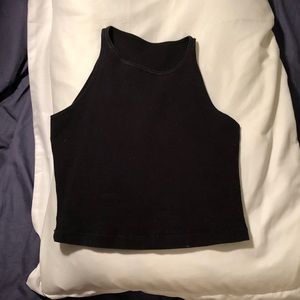 american apparel black cropped tank